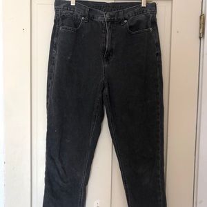 American Eagle black high waisted mom jeans
